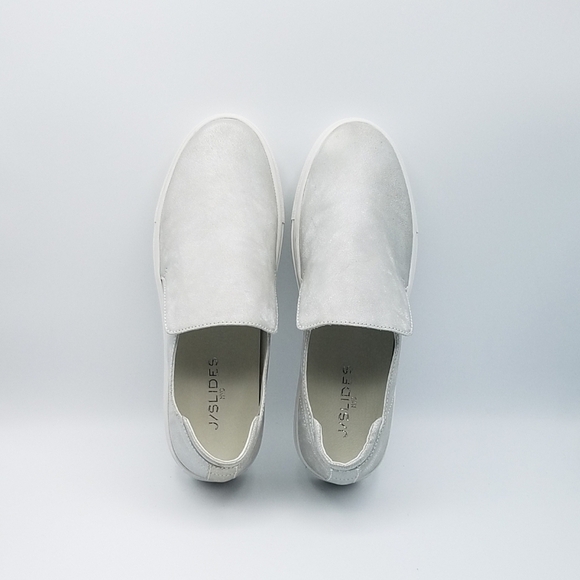 J/Slides Perrie Slip On Shoes Size 8.5 Silver - Picture 2 of 14